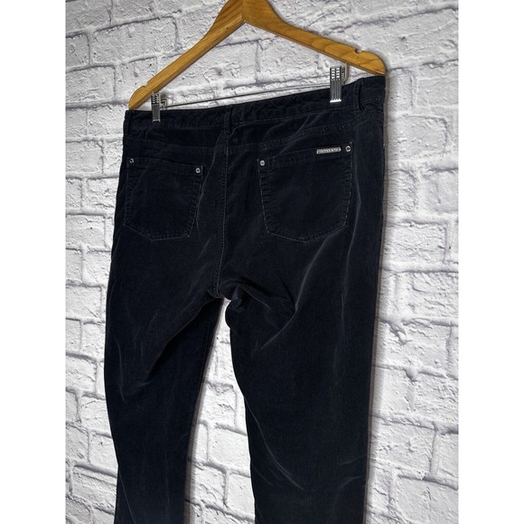Michael Kors Black Corduroy Straight Leg Pants Women’s Size 12 Cotton Blend - Picture 4 of 9